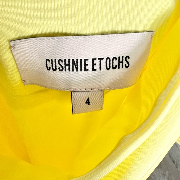 NWOT Cushnie Et Ochs Yellow Citron Reina Off Shoulder Maxi Dress Size Small/ 4 - Picture 4 of 12